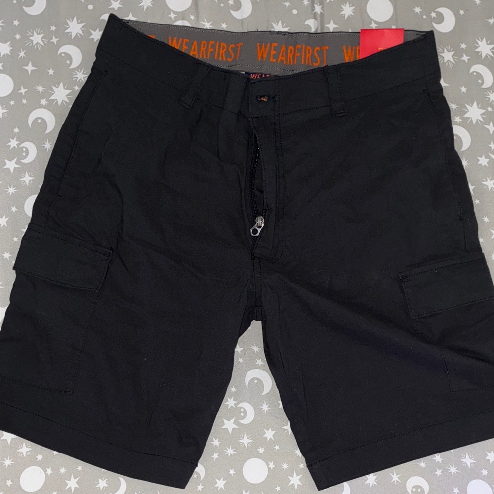 WEARFIRST Men's Black Cargo Shorts size 34